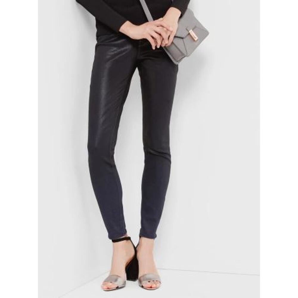 Ted Baker Ombre Wash Skinny Jeans Black Size 25 Designer Slim Ankle Length